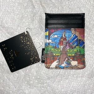 Loungefly Beauty and the Beast castle collection card holder
